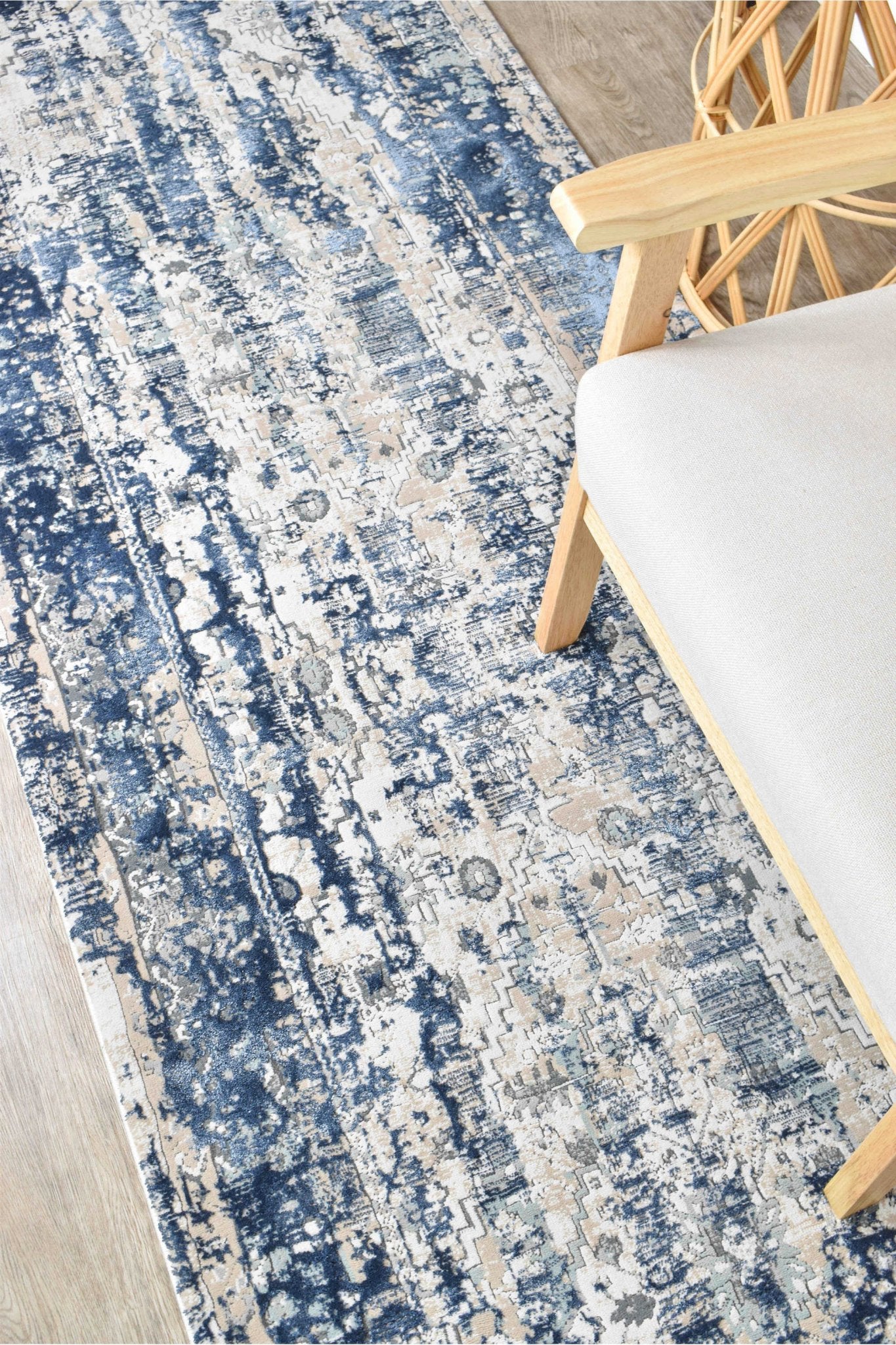 Rosalind 27340A Vintage Denim Rug - Floorsome - INDOOR/OUTDOOR - OASIS - 27340A - NAVY - 160X230 - INDOOR/OUTDOOR
