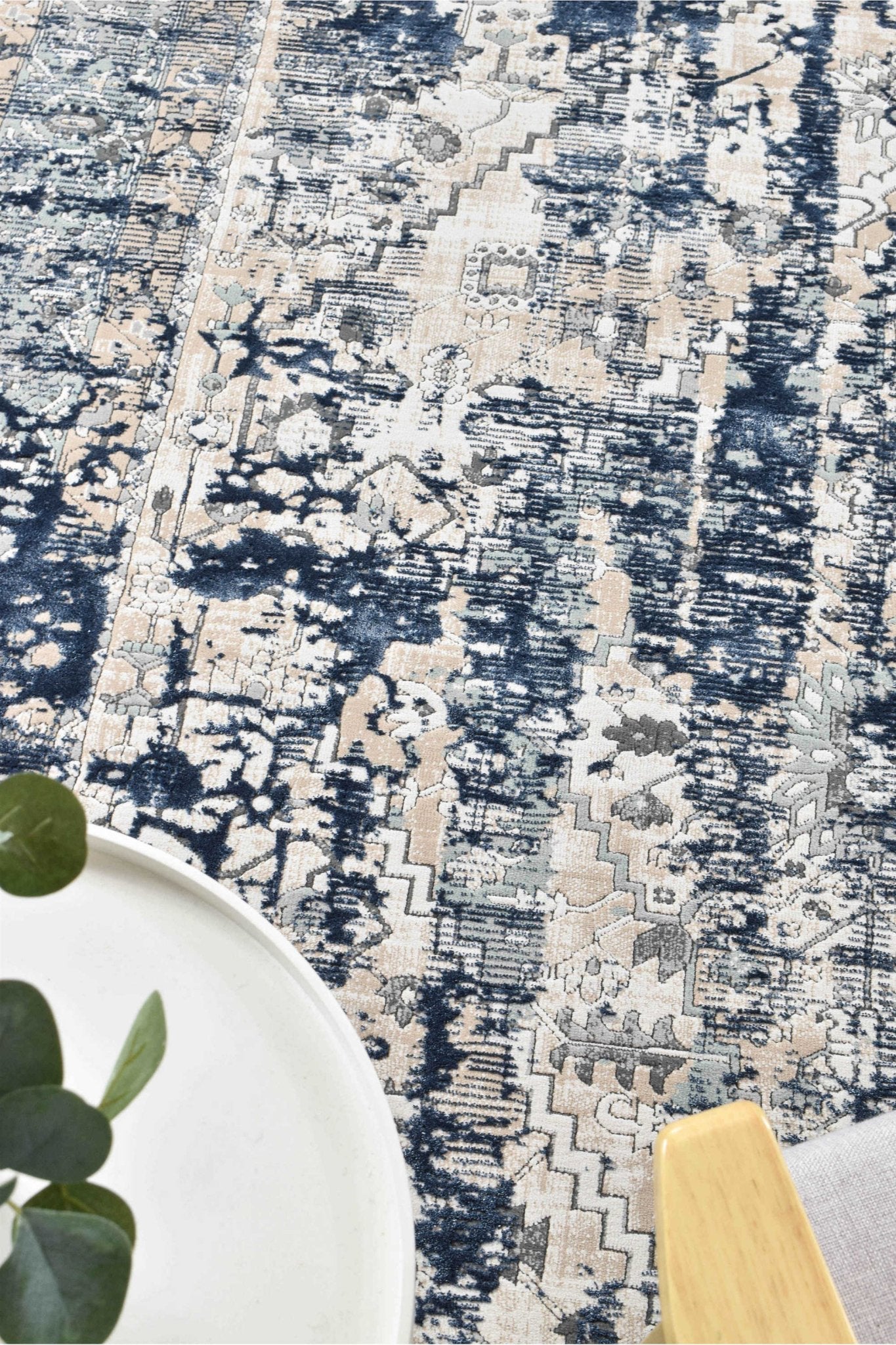 Rosalind 27340A Vintage Denim Rug - Floorsome - INDOOR/OUTDOOR - OASIS - 27340A - NAVY - 160X230 - INDOOR/OUTDOOR