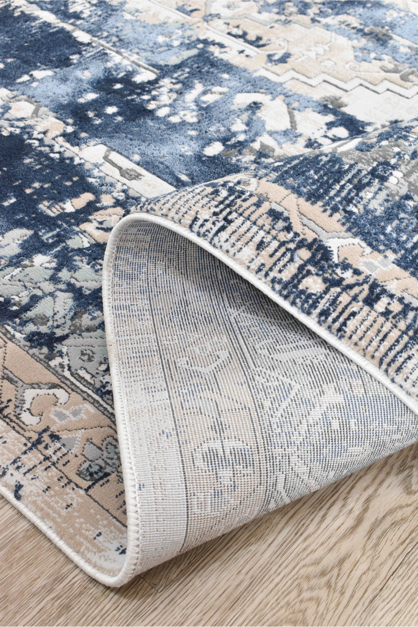 Rosalind 27340A Vintage Denim Rug - Floorsome - INDOOR/OUTDOOR - OASIS - 27340A - NAVY - 160X230 - INDOOR/OUTDOOR