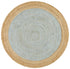 Round Jute Natural Rug Blue - Floorsome - Natural - ATR - POLO - BLU - 120X120 - Natural