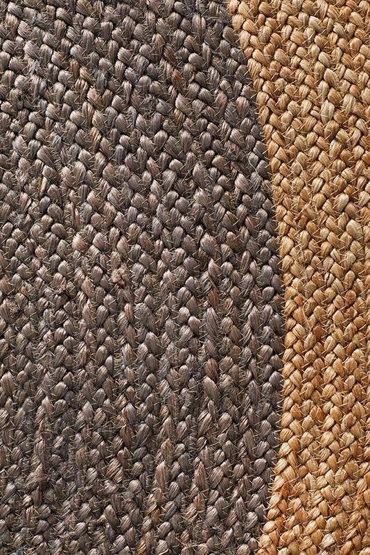 Round Jute Natural Rug Charcoal - Floorsome - Flatweave - ATR - POLO - CHAR - 120X120 - Flatweave