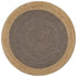Round Jute Natural Rug Charcoal - Floorsome - Flatweave - ATR - POLO - CHAR - 120X120 - Flatweave