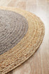 Round Jute Natural Rug Charcoal - Floorsome - Flatweave - ATR - POLO - CHAR - 120X120 - Flatweave