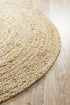 Round Jute Natural Rug - Floorsome - Natural - ATR - POLO - NAT - 120X120 - Natural