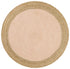 Round Jute Natural Rug Pink - Floorsome - Natural - ATR - POLO - PIN - 120X120 - Natural