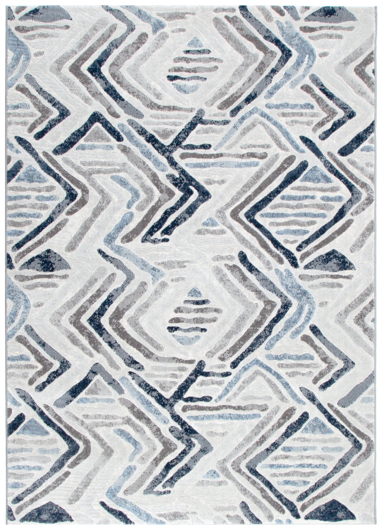 Ruby Diamond Blue Grey Rug - Floorsome - Area Rug - RUBY16001 - Area Rug