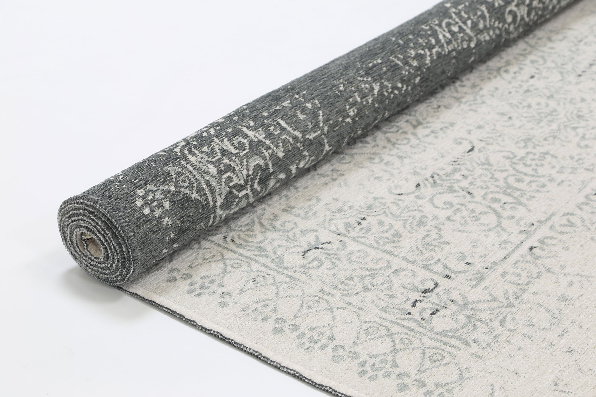 Rustic Vintage Distressed 2 in 1 Reversible Rug Grey - Floorsome - Modern - RUST8036123GREY - Modern
