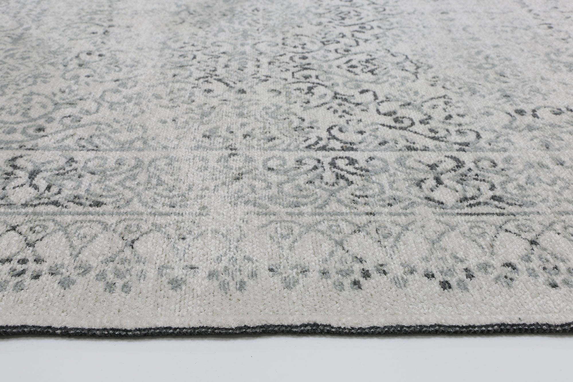 Rustic Vintage Distressed 2 in 1 Reversible Rug Grey - Floorsome - Modern - RUST8036123GREY - Modern