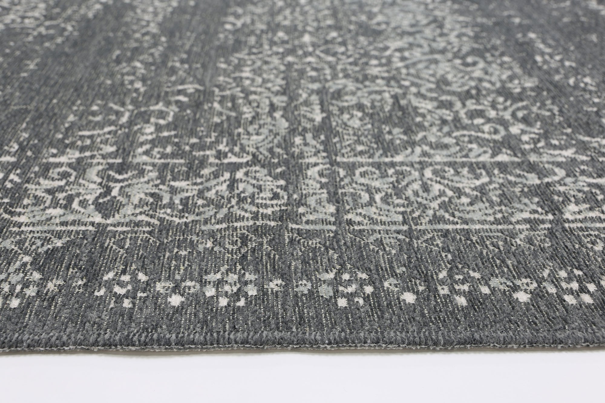 Rustic Vintage Distressed 2 in 1 Reversible Rug Grey - Floorsome - Modern - RUST8036123GREY - Modern