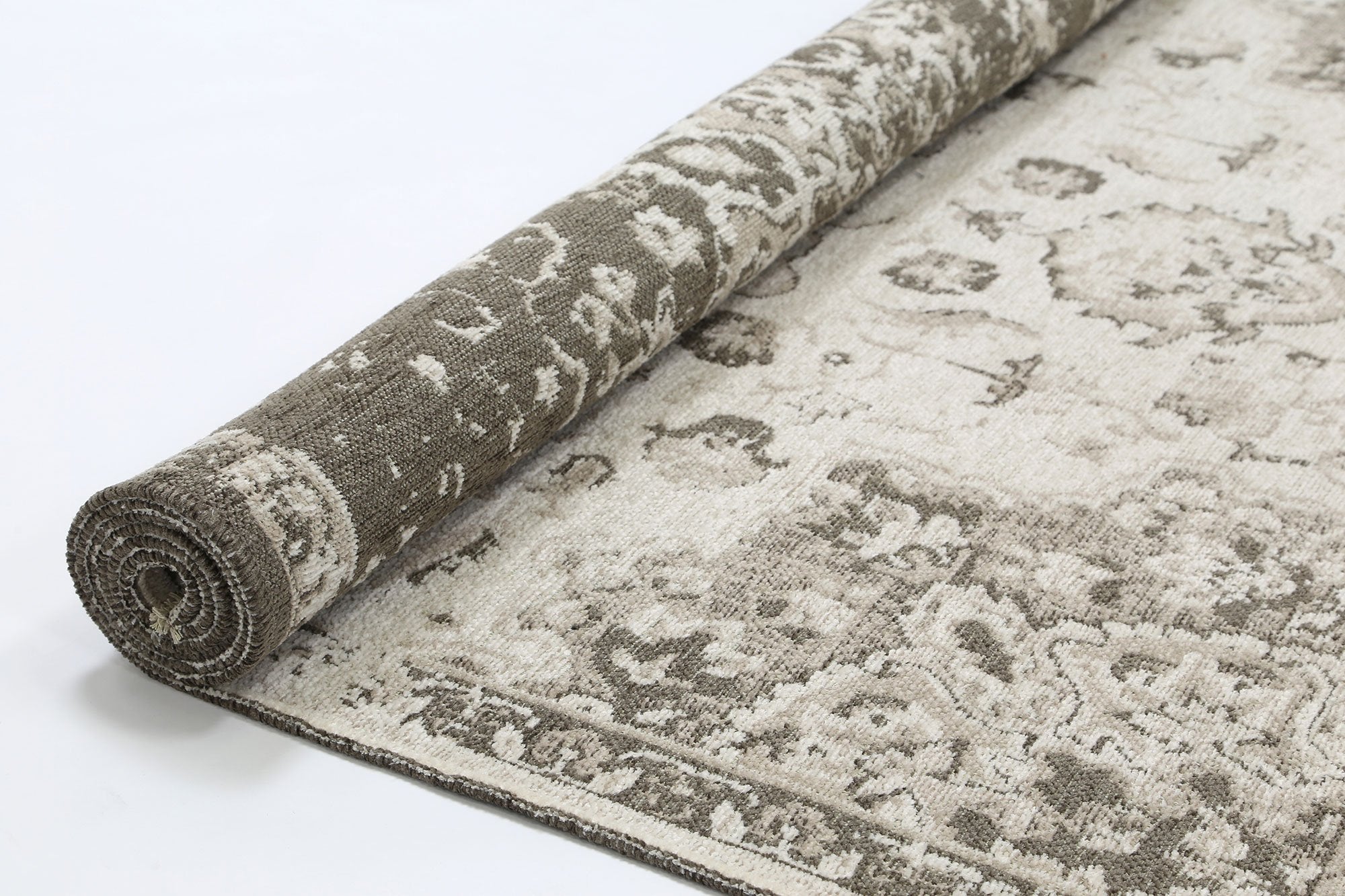 Rustic Vintage Motif, 2 in 1 Reversible Rug Beige - Floorsome - Modern - RUST8036120BEIG - Modern