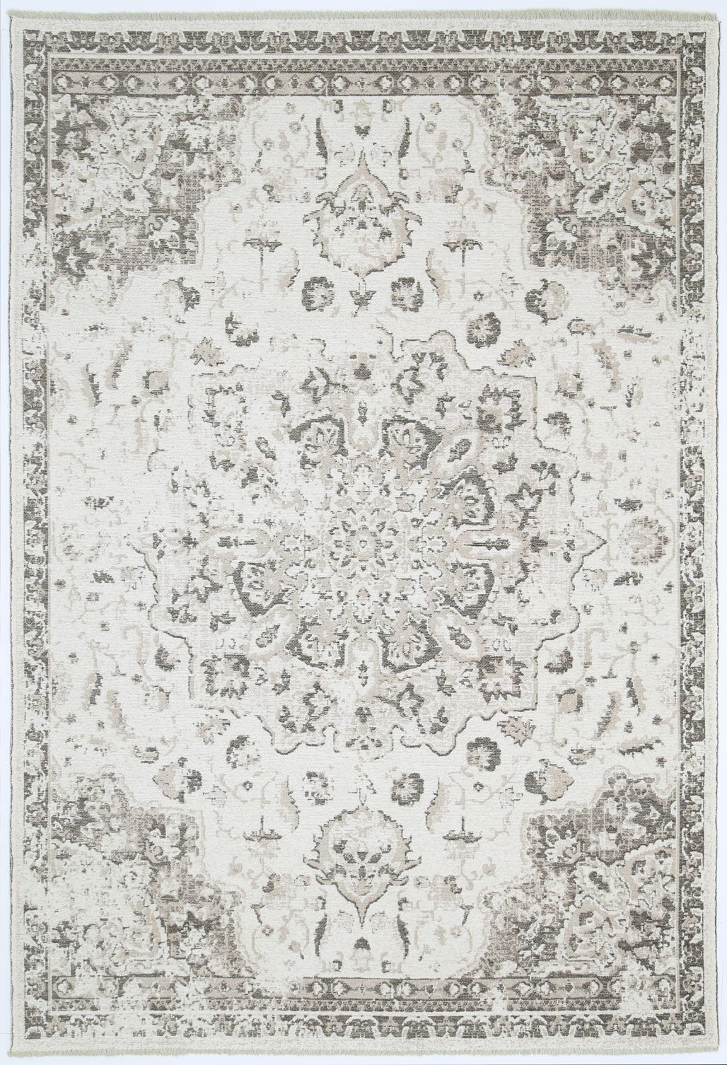 Rustic Vintage Motif, 2 in 1 Reversible Rug Beige - Floorsome - Modern - RUST8036120BEIG - Modern