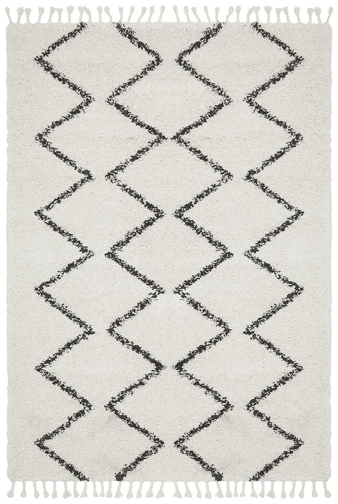 Saffron 11 White Rug - Floorsome - MODERN - SAF - 11 - WHT - 170X120 - MODERN