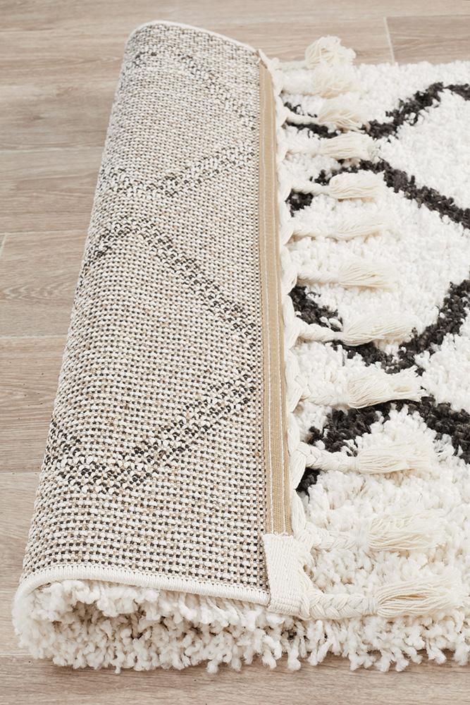 Saffron 11 White Runner Rug - Floorsome - MODERN - SAF - 11 - WHT - 200X80 - MODERN