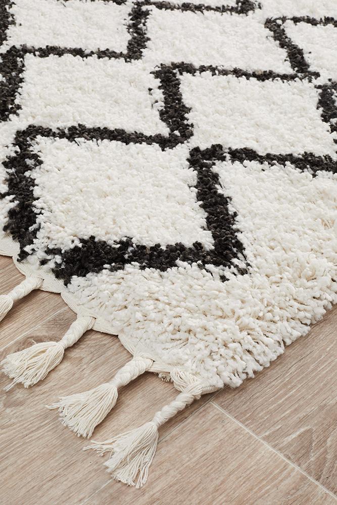 Saffron 11 White Runner Rug - Floorsome - MODERN - SAF - 11 - WHT - 200X80 - MODERN