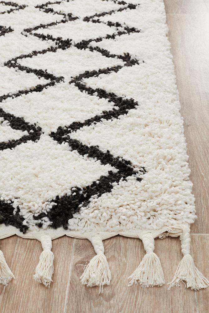 Saffron 11 White Runner Rug - Floorsome - MODERN - SAF - 11 - WHT - 200X80 - MODERN