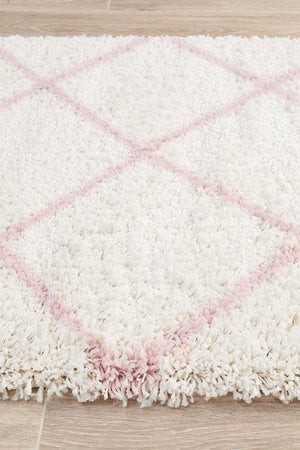 Saffron 22 Pink Runner Rug - Floorsome - MODERN