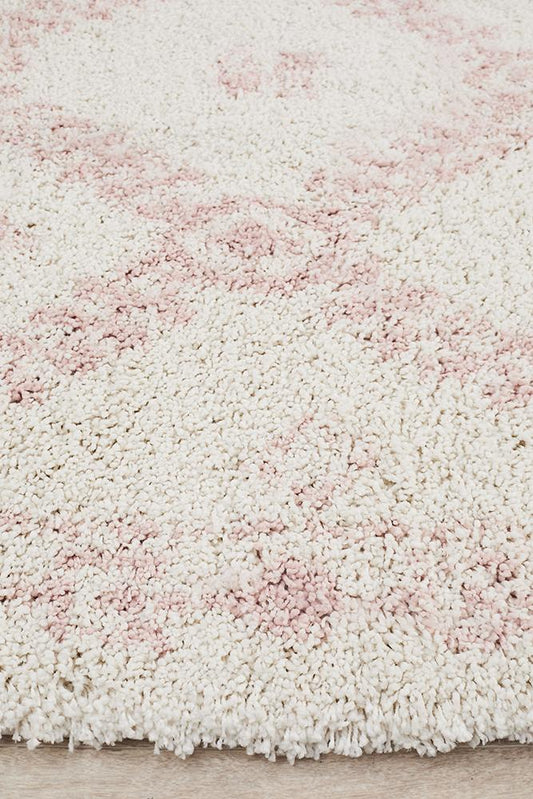 Saffron 33 Pink Rug - Floorsome