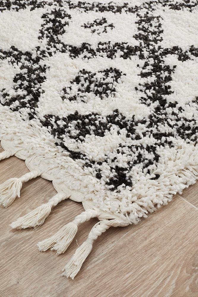 Saffron 33 White Runner Rug - Floorsome - MODERN - SAF - 33 - WHT - 200X80 - MODERN