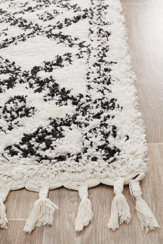 Saffron 33 White Runner Rug - Floorsome - MODERN - SAF - 33 - WHT - 200X80 - MODERN