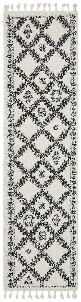 Saffron 33 White Runner Rug - Floorsome - MODERN - SAF - 33 - WHT - 200X80 - MODERN