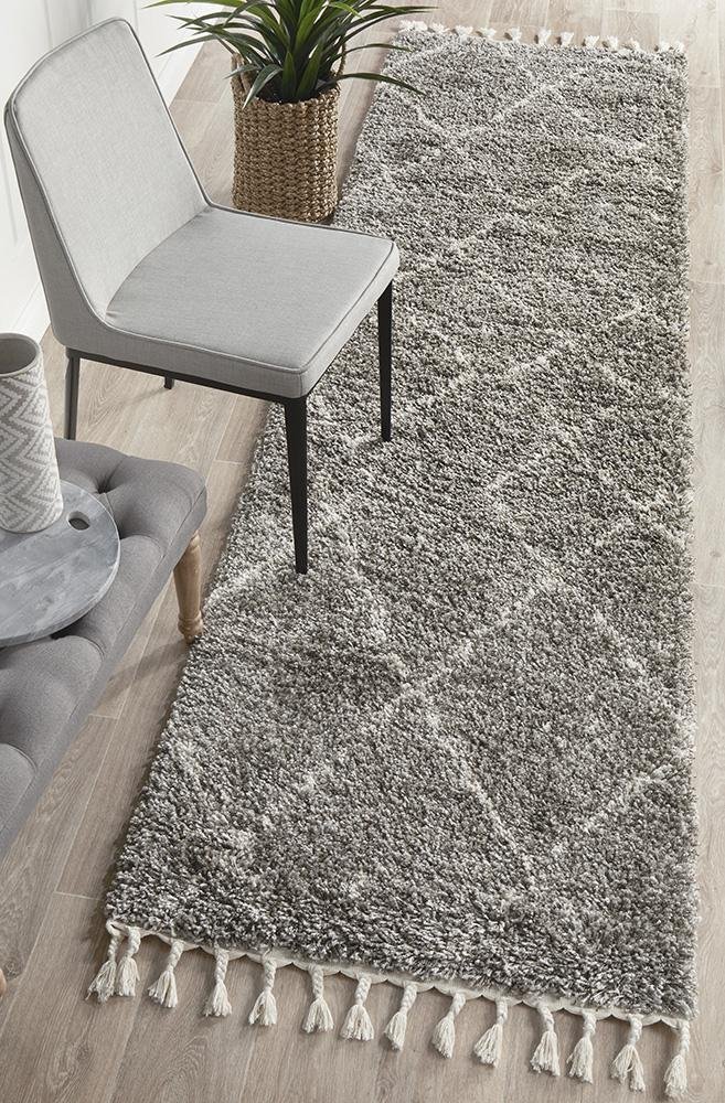 Saffron 44 Grey Runner Rug - Floorsome - MODERN - SAF - 44 - GRY - 200X80 - MODERN