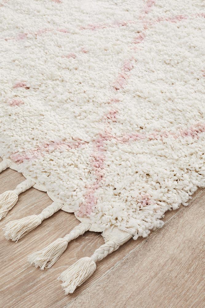 Saffron 44 Pink Runner Rug - Floorsome - MODERN - SAF - 44 - PNK - 200X80 - MODERN