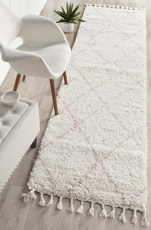 Saffron 44 Pink Runner Rug - Floorsome - MODERN