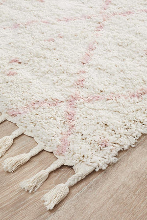 Saffron 44 Pink Runner Rug - Floorsome - MODERN
