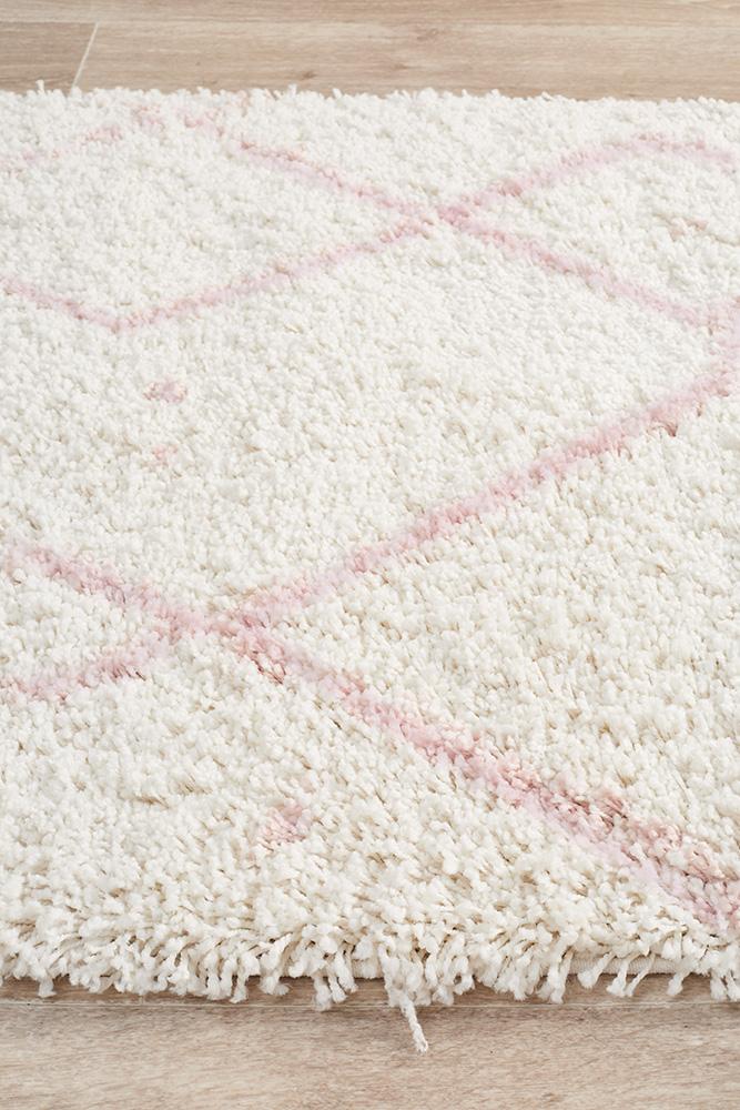 Saffron 44 Pink Runner Rug - Floorsome - MODERN - SAF - 44 - PNK - 200X80 - MODERN