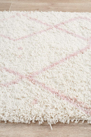 Saffron 44 Pink Runner Rug - Floorsome - MODERN