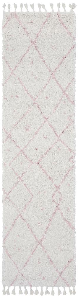 Saffron 44 Pink Runner Rug - Floorsome - MODERN