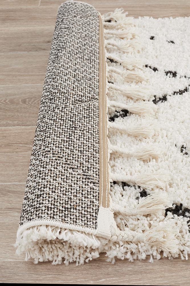 Saffron 44 White Runner Rug - Floorsome - MODERN - SAF - 44 - WHT - 200X80 - MODERN