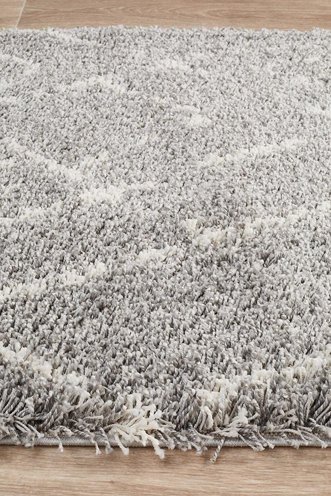 Saffron 55 Silver Runner Rug - Floorsome - MODERN - SAF - 55 - SIL - 200X80 - MODERN