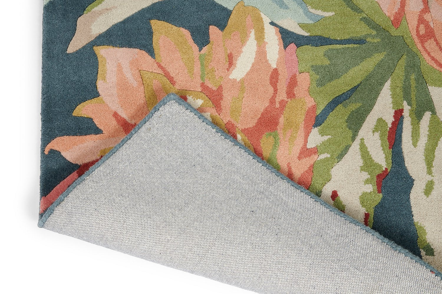 Sanderson Dahlia & Rosehip Teal 050608 Designer Rug - Floorsome - Designer 2020 - BC - SAN - 050608 - 200X140 - Designer 2020