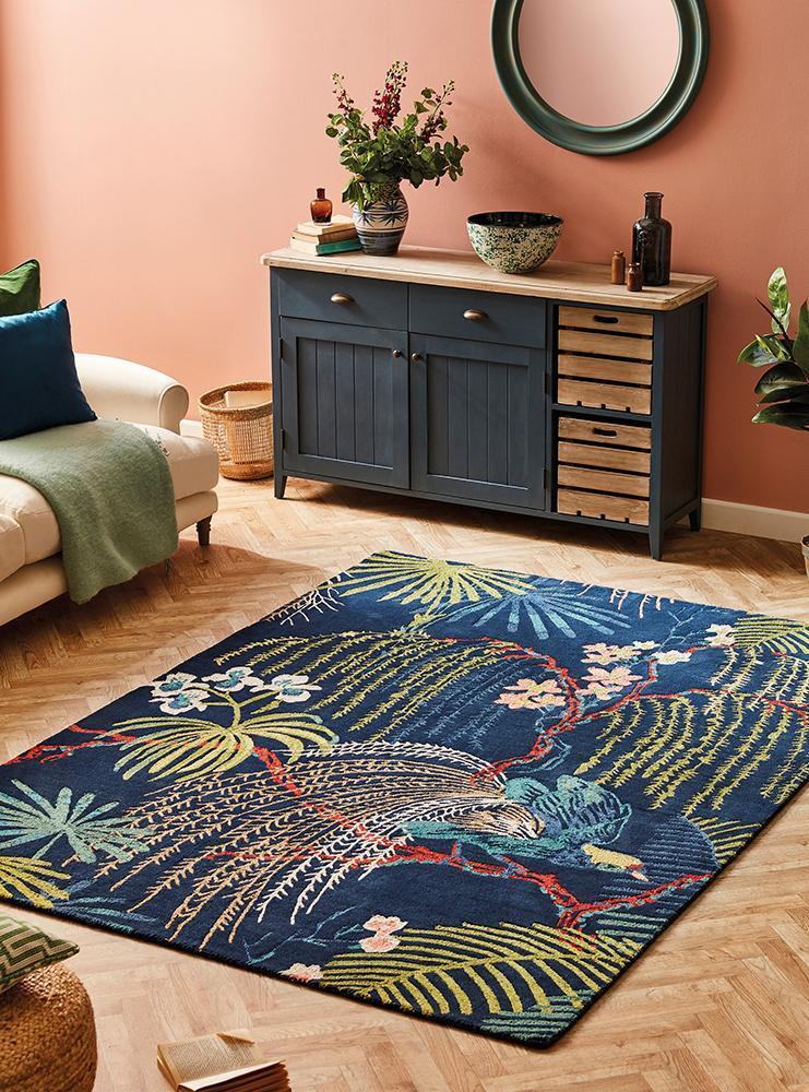 Sanderson Rain Forest Tropical Night 050708 Designer Rug - Floorsome - Designer 2020 - BC - SAN - 050708 - 200X140 - Designer 2020