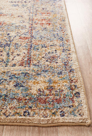 Sanremo Stunning Designer Rug Ivory Blue - Floorsome - Modern