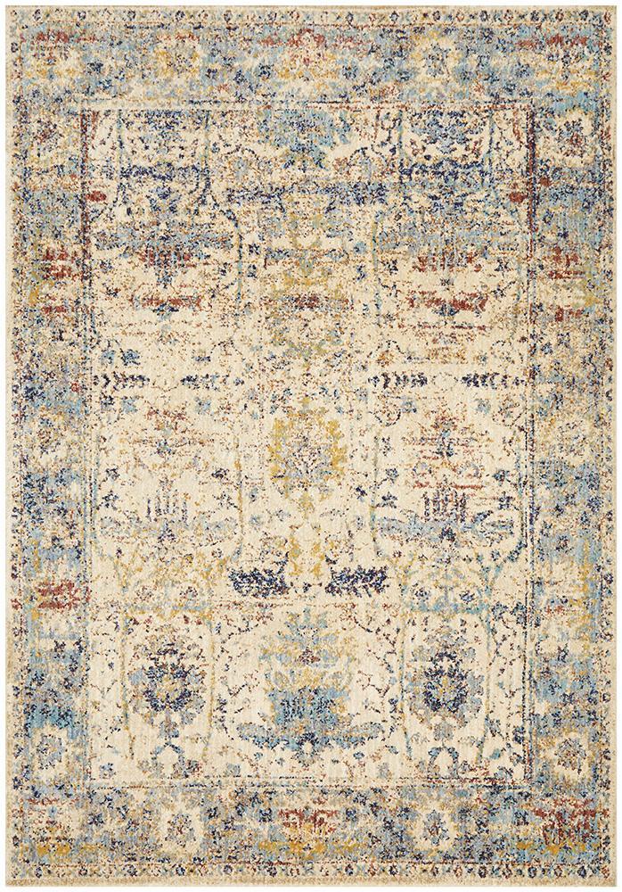 Sanremo Stunning Designer Rug Ivory Blue - Floorsome - Modern - ANA - 255 - SAND - 230X160 - Modern