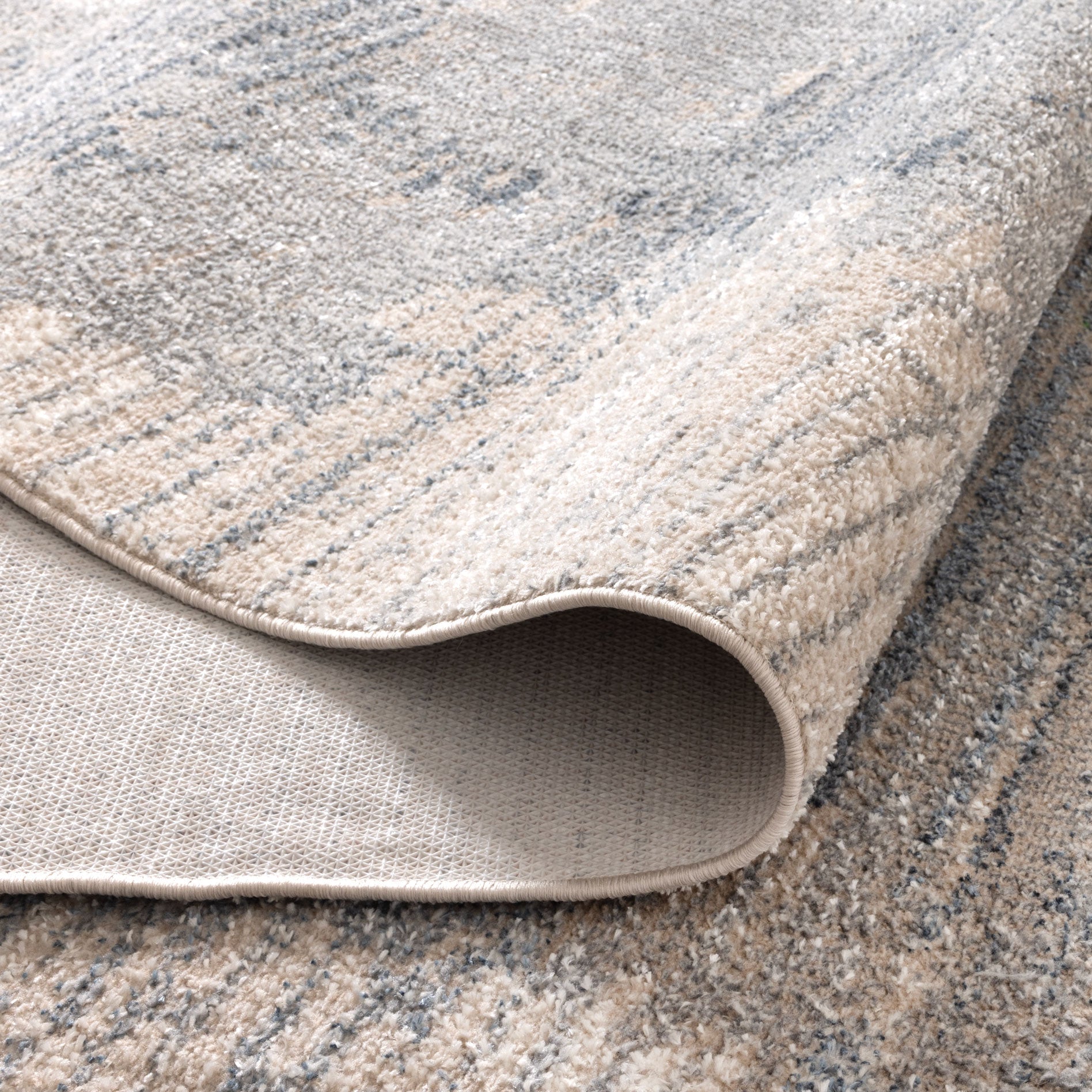 Santana Abstract Blue Rug - Floorsome - Area Rug - SAN16003 - Area Rug