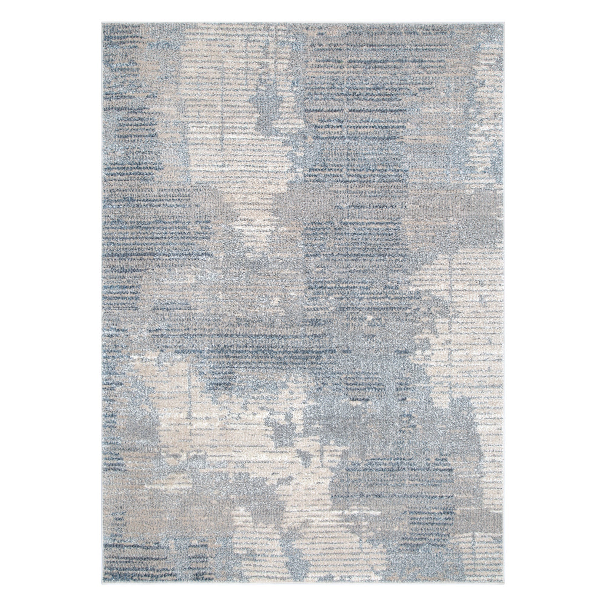 Santana Abstract Blue Rug - Floorsome - Area Rug - SAN16003 - Area Rug