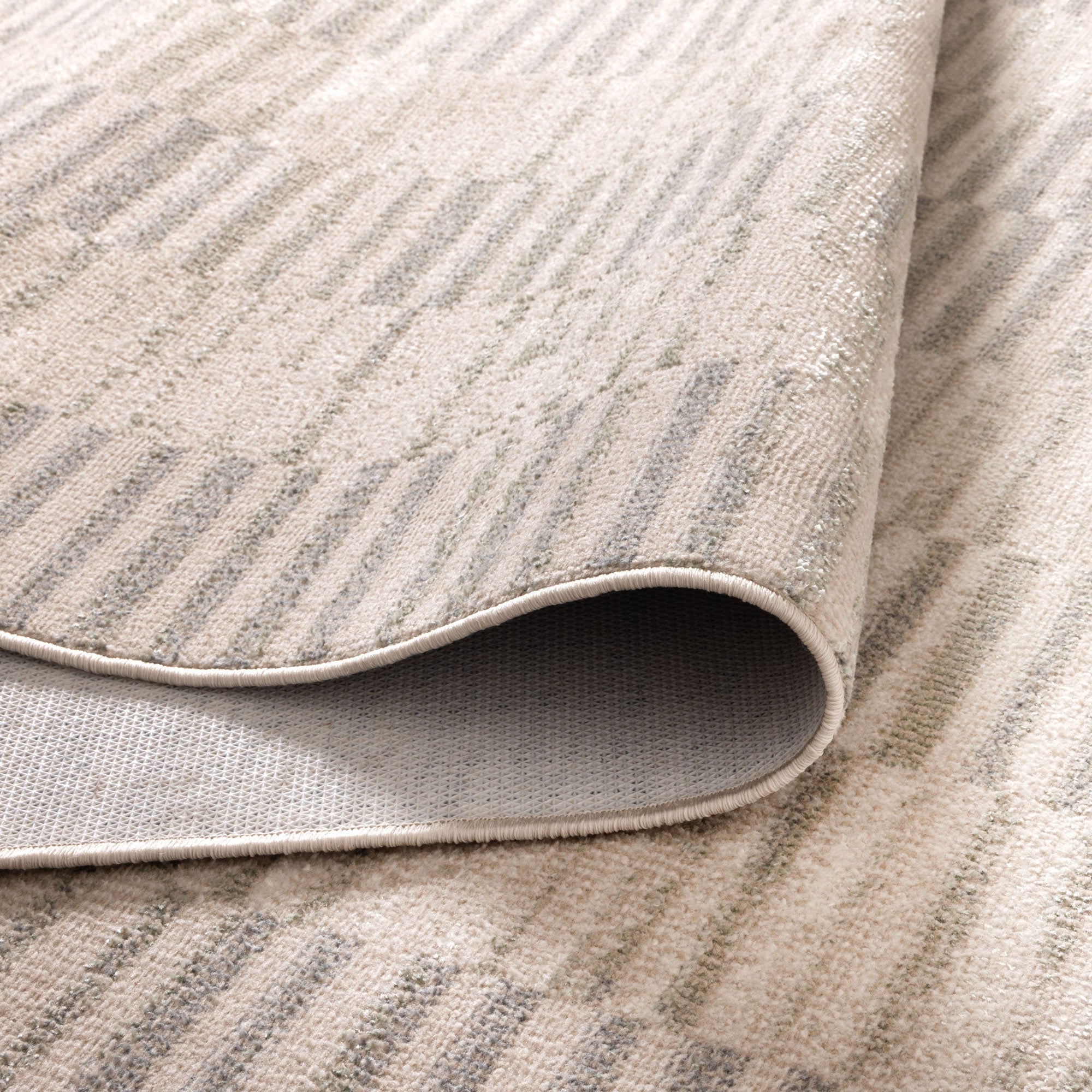 Santana Lines Neutral Rug - Floorsome - Area Rug - SAN16008 - Area Rug