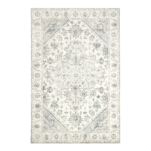 Santiago Grey Traditional Machine Washable Rug - Floorsome - Modern - MWRSANTGO090150 - Modern