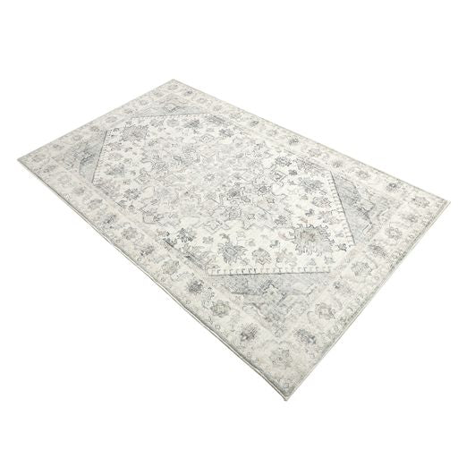 Santiago Grey Traditional Machine Washable Rug - Floorsome - Modern - MWRSANTGO090150 - Modern