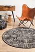 Scape Charcoal Transitional Round Rug - Floorsome - Modern - EVO - 253 - CHAR - 150X150 - Modern