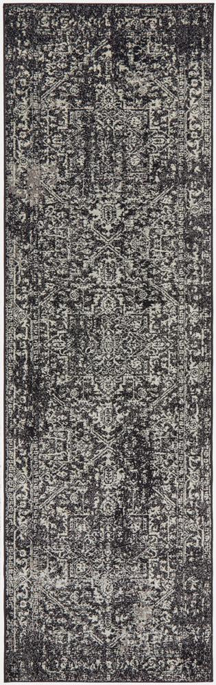 Scape Charcoal Transitional Runner Rug - Floorsome - Modern - EVO - 253 - CHAR - 300X80 - Modern