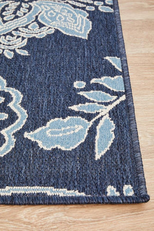 Seaside Birds Navy Indoor Outdoor Rug - Floorsome - SEASIDE COLLECTION