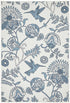 Seaside Birds White Indoor Outdoor Rug - Floorsome - SEASIDE COLLECTION - SSD - 7777 - WHT - 160X110 - SEASIDE COLLECTION