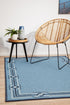 Seaside Border Blue Indoor Outdoor Rug - Floorsome - SEASIDE COLLECTION - SSD - 6666 - BLU - 160X110 - SEASIDE COLLECTION