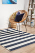 Seaside Stripes Navy White Indoor Outdoor Rug - Floorsome - SEASIDE COLLECTION - SSD - 4444 - NVWH - 160X110 - SEASIDE COLLECTION
