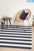 Seaside Stripes Navy White Indoor Outdoor Rug - Floorsome - SEASIDE COLLECTION - SSD - 4444 - NVWH - 160X110 - SEASIDE COLLECTION