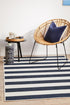 Seaside Stripes Navy White Indoor Outdoor Rug - Floorsome - SEASIDE COLLECTION - SSD - 4444 - NVWH - 160X110 - SEASIDE COLLECTION